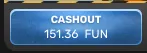 Tower Rush cashout decision screen showing Cash Out and Build buttons